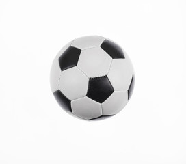 classic spotted soccer ball isolated on white background