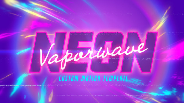 Neon Vaporwave Titles