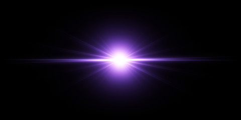 Fototapeta na wymiar VFX Glow lighting effect star burst, flash energy ray. Creative design template