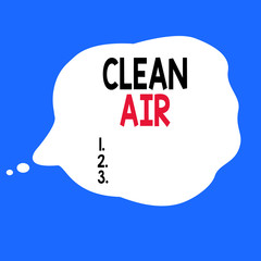 Writing note showing Clean Air. Business concept for air that has no harmful levels of dirt and chemicals in it Square rectangle paper sheet loaded with full creation of pattern theme