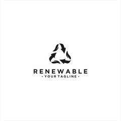 Recycle Logo Design Vector Illustration Template Idea