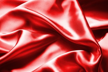 Red fabric close up background