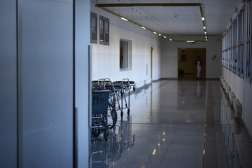 the pure white of the hospital
