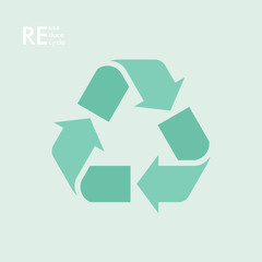 Reuse Reduce Recycle. Conscious consumption vector illustration.