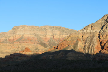 mountain shadow hills sunset nature scene