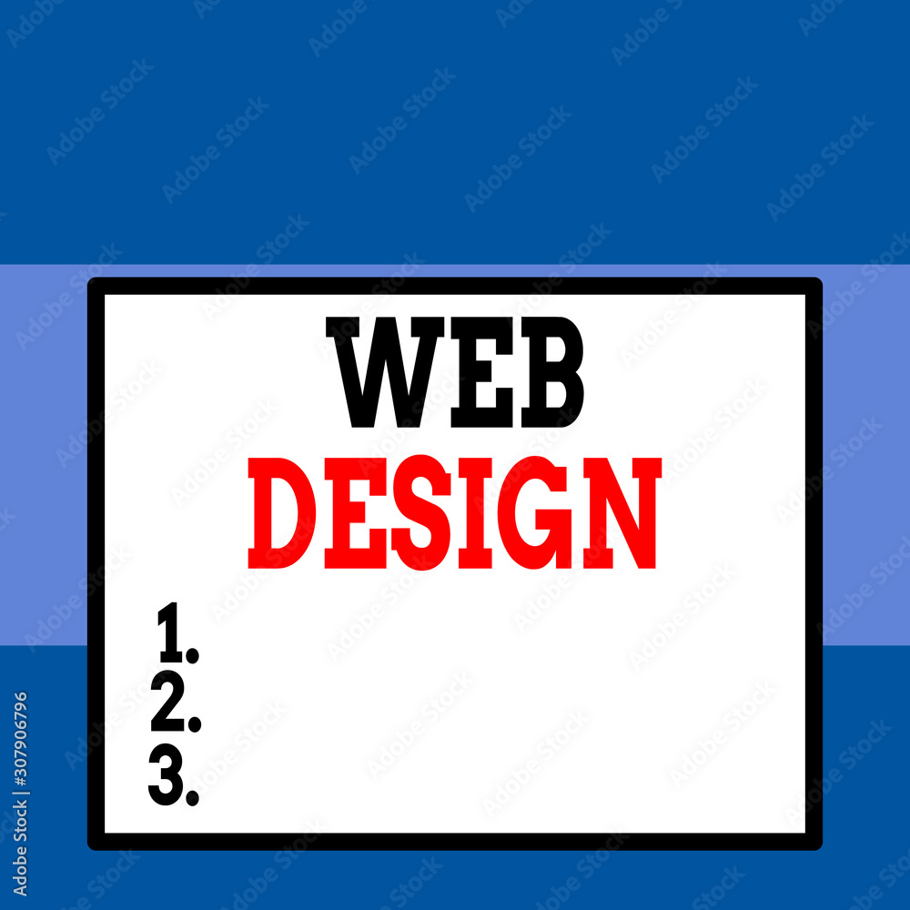 Poster conceptual hand writing showing web design. concept meaning website development designing and proces