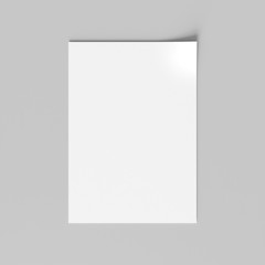 Single paper mockup. Blank document template.