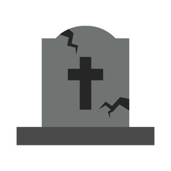 Tomb Stone Icon Vector Simple Design