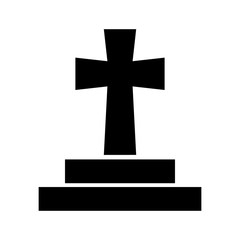 Tomb Stone Icon Vector Simple Design