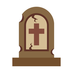 Fototapeta premium Tomb Stone Icon Vector Simple Design