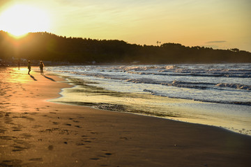 Beautiful Beach Sea and Sand at Sunset