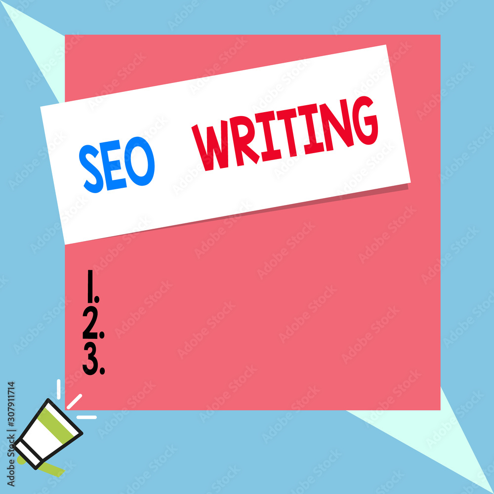 Poster text sign showing seo writing. business photo text grabbing the attention of the search engines usin