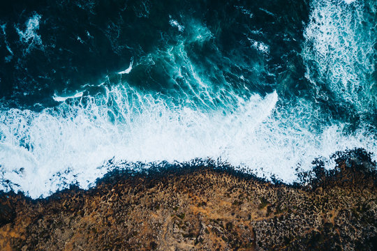 Waves from above by the coast