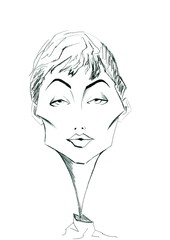 Hand Painted Face Fashion Illustration