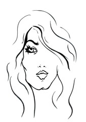 Hand Painted Face Fashion Illustration