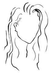 Face Silhouette Fashion Illustration