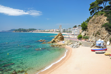 der beliebte Badeort Lloret de Mar an der Cota Brava,Katalonien,Spanien