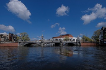 old bridge over the river Amstel