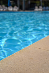 Swimming pool by Morning at Summer