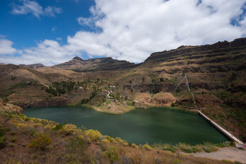Obraz na płótnie Canvas Reservoir lake on Gran Canaria