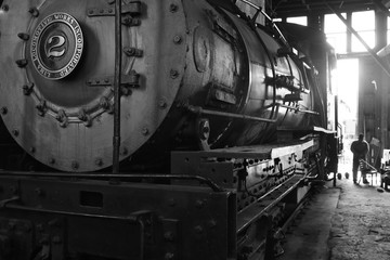 Naklejka na ściany i meble old steam locomotive