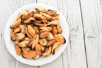 Tasty mussels without hood