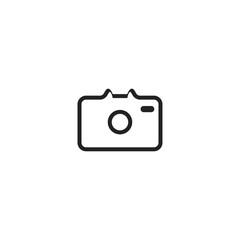Photo camera  icon. Gallery attachment symbol. Logo design element