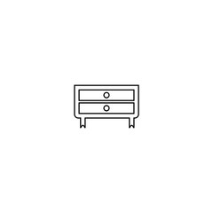 Wardrobe icon. Home furniture symbol. Logo design element