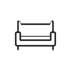 Sofa icon. Furniture symbol. Logo design element