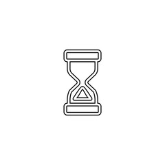 Sand watch icon. Timer symbol. Logo design element