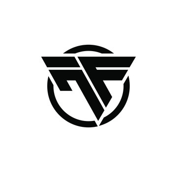 7F F7 Triangle Logo Circle Monogram Design Vector Super Hero Concept