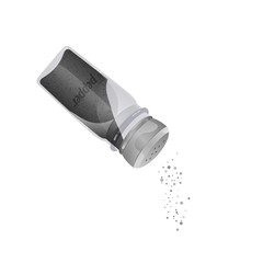 Pepper Shaker on white background, glass shaker in realistic style, food seasoning, vector eps 10 format