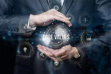 Concept of protecting core values in business.