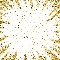 Round gold glitter luxury sparkling confetti. Scat