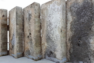 gray old concrete blocks