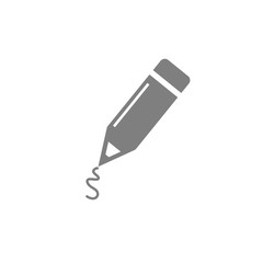 pencil icon on white background