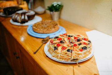 dessert buffet at a wedding