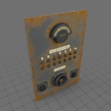 Panel with levers and gauges