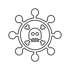 Malware, threat, harmful virus icon