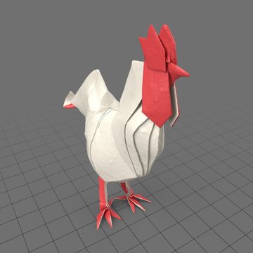 Origami rooster