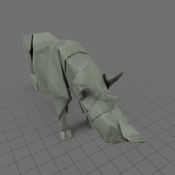 Origami rhinoceros