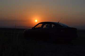 Obraz premium sunset in mountains