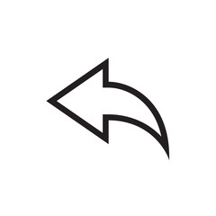 Arrow fat backward icon vector isolated on background. Trendy web symbol. Pixel perfect. illustration EPS 10. - Vector.