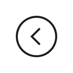 Half arrow left circle icon vector isolated on background. Trendy web symbol. Pixel perfect. illustration EPS 10. - Vector.