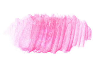 Pink watercolor texture on white background