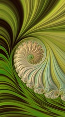 Artfully 3D rendering fractal, fanciful abstract illustration and colorful designed pattern and background