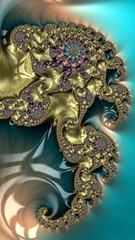 Artfully 3D rendering fractal background