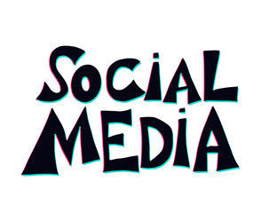 Social media vector quote. Hand drawn message.