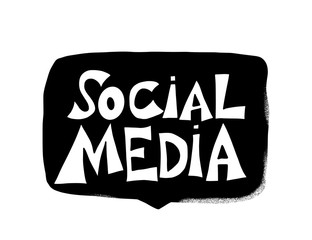 Social media vector quote. Hand drawn message.