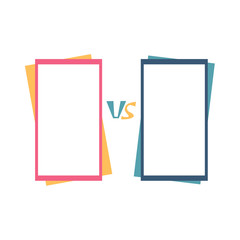 VS screen. Versus vector sign with copy space.